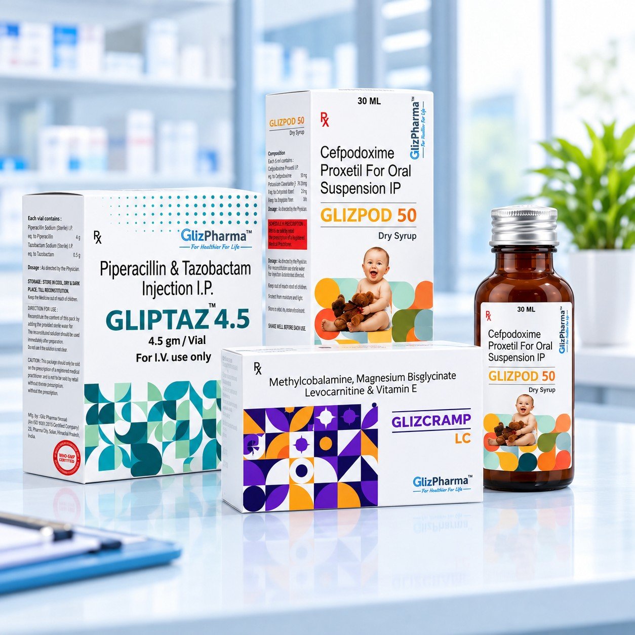 GlizPharma pharmaceutical product packaging composition